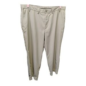 IZOD X-Treme Function Golf‎ Mens Pants Beige Size 42x30 Polyester Flat Front